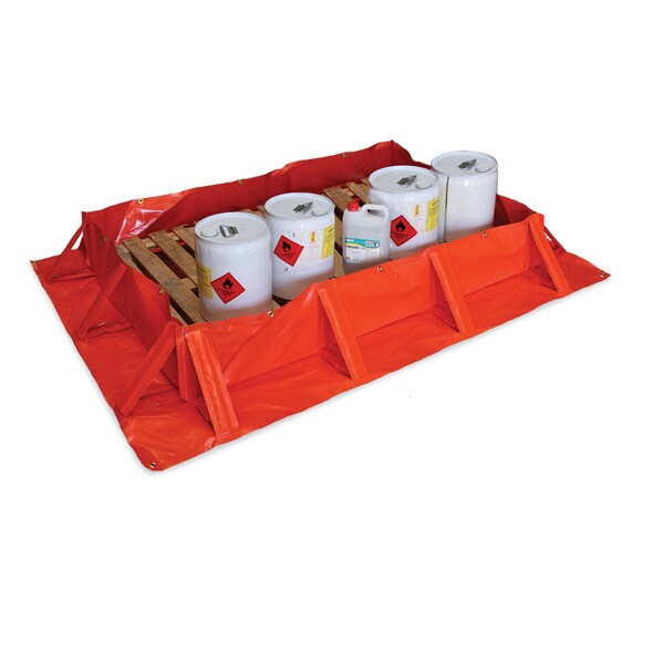 PBS1218PVC Portable Bund System 1200 x 1800 | Ecospill Spill Kits | Portable spill control | spill mats | bund liners | easy store spill mats | portable bunds | immediate spill containment | clean up